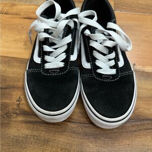 Vans Youth Black and White Sneakers